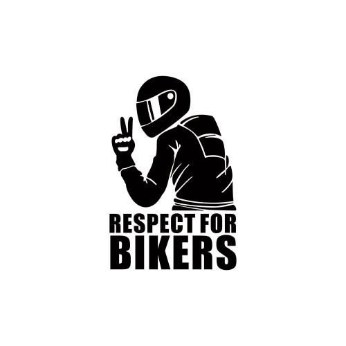 Abtibild "Respect For Bikers" diverse culori Cod: XL-01