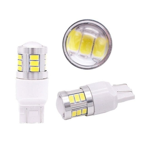 Bec 2 Faze T20 7443 18SMD Canbus 12-24V nonpolar Lumina: Alba Cod: H-6413