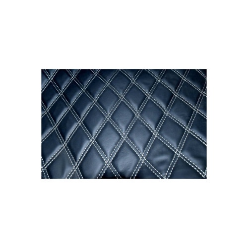 Material imitatie piele tapiterie romb negru / cusatura bej Cod: Y01NB