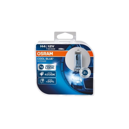 Set 2 becuri halogen H4 osram cool blue intense 12v 60/55w Cod: 149297