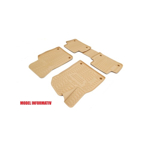 Covoare cauciuc tavita Bej compatibile Audi A4 B6 / B7 2000-2007 Cod: 3D 61115B / A10