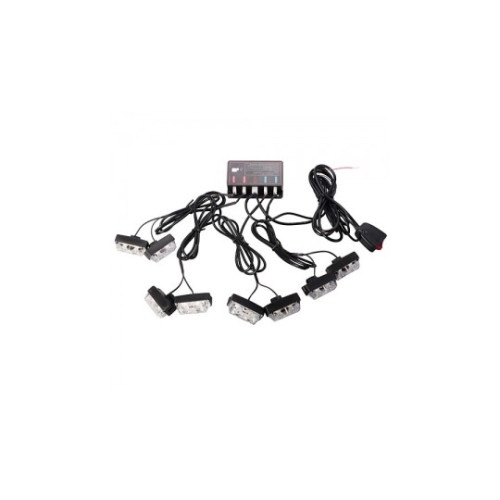 Lumini de zi LED ALB 8 mini proiectoare Cod: 52043-8