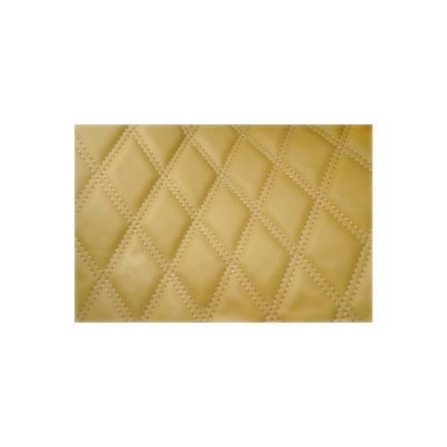 Material imitatie piele tapiterie romb bej / cusatura bej. Cod: Y01BB