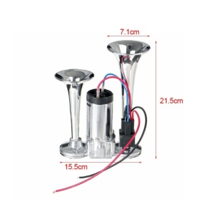Claxon cu 2 goarne si compresor 12V Cod: CA618 - Img 2