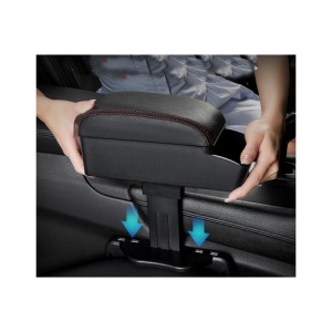 Cotiera universala culoare Neagra si cusatura Rosie Cod: 1309 - Img 2