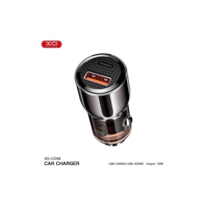 Incarcator auto USB 95W PD USB TYPE-C: PD 65W + USB-A 30W Cod: XO-CC58 - Img 3