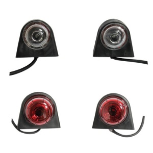 Lampa laterala gabarit cu LED Rosu-Alb 24V E4-Mark Cod:BK69052 - Img 1