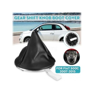 Manson schimbator viteze piele ecologica compatibil Fiat 500/ 500C Cod:FXFIAT-18 - Img 8