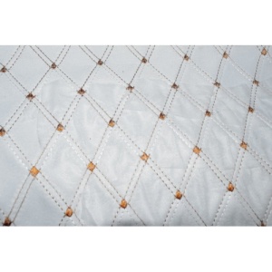 Material imitatie piele tapiterie romb bej / cusatura bej. Cod: Y01BB - Img 2