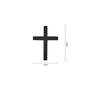 Ornament metalic "CRUCE" Negru 4.8cmx6.5cm Cod: JS-19 - Img 2