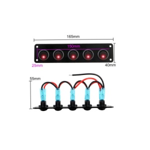 Panou cu 5 intrerupatoare 12V 20A Cod: SPA32 - Img 3