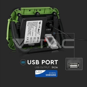 Proiector LED ReÃ®ncÄƒrcabil Cip SAMSUNG 20W USB + SOS FuncÈ›ie IP44 4000K COD: 20039 - Img 5