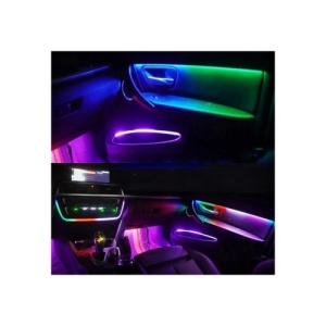 Set 10 lumini ambientale LED RGB DIGITAL, poate afisa mai multe culori in acelasi timp pentru banda LED tip apa curgartoare, cu aplicatie BTT Cod: ZC-10DIG - Img 3