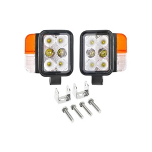 Set faruri universale tractor stanga si dreapta cu LED 10-80V, temperatura culoare 6000K, pozitii 3W LED si semnalizare 3W LED Breckner BK69132 - Img 1