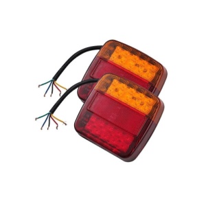 Set lampa spate LED 110x105 mm, 5 functii, iluminare numar, stanga/dreapta Cod: H5-363PC - Img 1