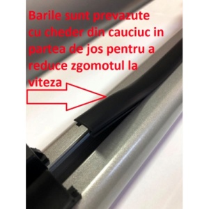 Bara portbagaj universala transversala din aluminiu cu cheie 120cm Cod: FLEX Argintiu - Img 6
