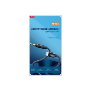 Cablu audio adaptor tata Lightning la tata JACK 3.5mm Cod: XO-NB-R211A - Img 1