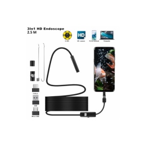 Camera endoscop pentru telefon, laptop si PC Android, cablu 2.5m Cod: IN0155 - Img 6