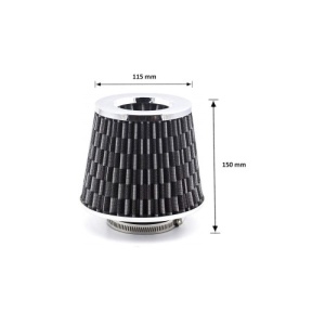 Filtru de aer sport universal 76mm Carbon FLEX - Img 5