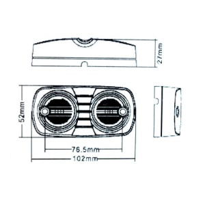 Lampa SMD 4002-1 Lumina: rosie Voltaj: 12V Rezistenta la apa: IP66 - Img 3