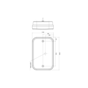 Lampa spate 200x130, LED, 6 functii, cu numar si mers inapoi, Cod:FT-270 P TB COF Fristom - Img 2