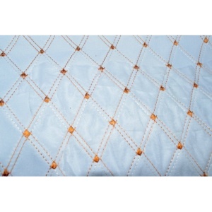 Material imitatie piele tapiterie romb maro/cusatura maro Cod: Y01MM - Img 2