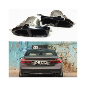 Ornament de toba compatibil BMW Seria 7 G11 G12 tip M 760i - Negru Cod:H201BL - Img 2