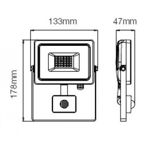 Proiector LED 10W Senzor SAMSUNG Cip Cut-OFF Function Corp Negru 4000K COD: 437 - Img 2