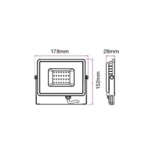 Proiector LED de 30W Cip SMD SAMSUNG Corp Gri 6400K COD: 456 - Img 7