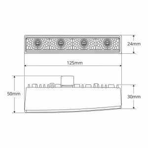 Set 2 proiectoare zi DRL 125x24mm 12/24V, 4 LED-uri, DRL540PRO Amio Cod: 01528 - Img 3