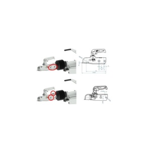 Set cupla remorca cu 3 adaptoare ,suruburi, manson si protectie bara Cod: BC-3000.1D - Img 3