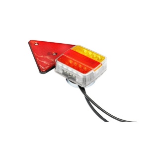 Set lampi LED magnetice cu triunghiuri reflectorizante pentru remorca, fisa 7 pini, cablu 2,5m, cablu fisa 7,5 m Cod: BK98483 - Img 7