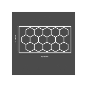 Set lumini LED hexagonale 636W 6000K alb rece pentru garaj/atelier/showroom auto Cod: HEX2 - Img 3