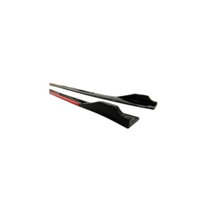 Set prelungiri ornament praguri laterale tuning, Negru Lucios-Rosu Cod: PRG1012 - Img 5