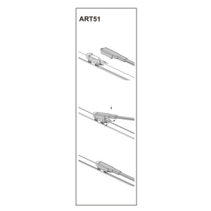 Stergator parbriz sofer AUDI A3 11/2004-> COD:ART51 24" - Img 2