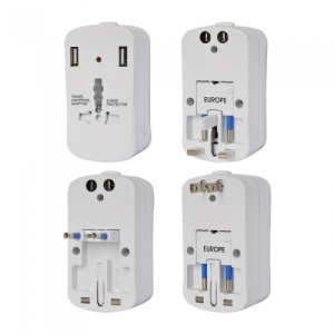 ADAPTOR UNIVERSAL PRIZA V-TAC (UK,US,EU) CU PROTECTIE SI 2USB 2.1A COD: 8704 - Img 3
