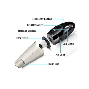 Aspirator auto portabil 12V Premium cu accesorii incluse Cod: 3166 - Img 2