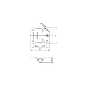 Balama remorca zincata usoara pentru oblon sau usa Cod: ZW-02.40 - Img 2