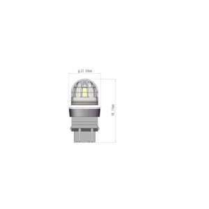 Bec 2 faze P27/7W 3157 15SMD 2835 12V CANBUS nonpolar 320 lumen Lumina alba Cod: SPT15-3157-W - Img 2