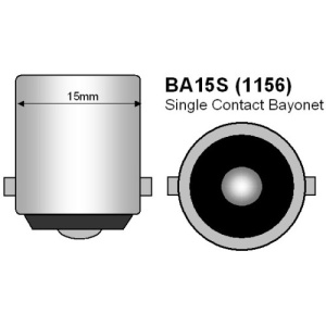 Bec cireasa 3W COB BA15S lumina rosie 12V ( Tip vechi SIMETRIC ) 56266R-12V - Img 2