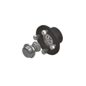 Butuc roata remorca 4x100 cu prezoane M12x1.5 si capac protectie Cod: HC-0203 - Img 2