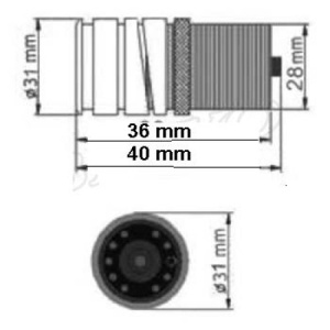 Camera marsarier wireless cu display 12V DISCN97 - Img 5