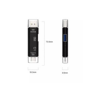 Cititor carduri memorie 5in1 USB, Tip C, Micro-USB MIV - Img 3