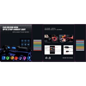 Fir neon cu LED RGB conectare mufa USB si telecomanda 4 metri Cod:FIR-RGB1-4TL - Img 1
