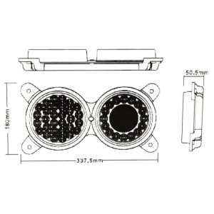 Lampa stop SMD 2045 Voltaj: 24V Nr. led-uri: 46 SMD Rezistenta la apa: IP66 - Img 3
