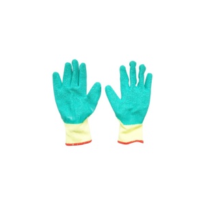 Manusi de lucru din bumbac latex galben-verde marimea 10 Breckner Germany Cod: BK90004 - Img 3