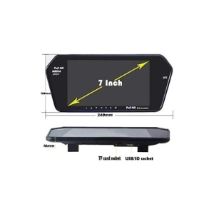 Monitor camera marsarier tip oglinda cu functie video MP5 si bluetooth Cod: JCS-70193 12V - Img 1