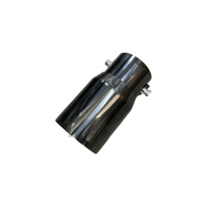 Ornament toba inox Premium negru, intrare 6.2 cm, lungime 15 cm Cod: 7656B - Img 1