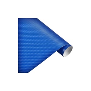 Rola folie carbon 3D culoare Albastra latime 1.27mx30m - Img 1