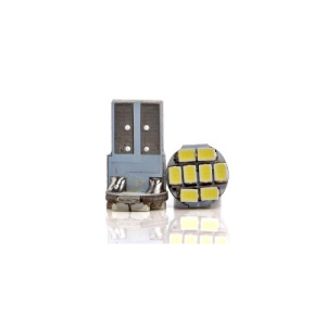 Set 2 becuri T10 LED 8SMD 1206 12V lumina alba 32 lumen Cod: 12034W - Img 2